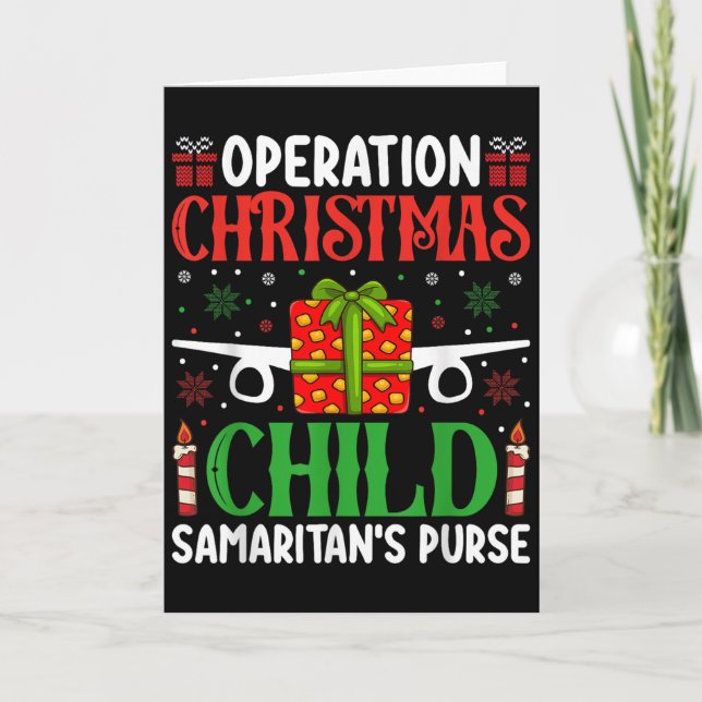 Tarjeta Operation Christmas Child Samaritan's Purse Chirst (Anverso)
