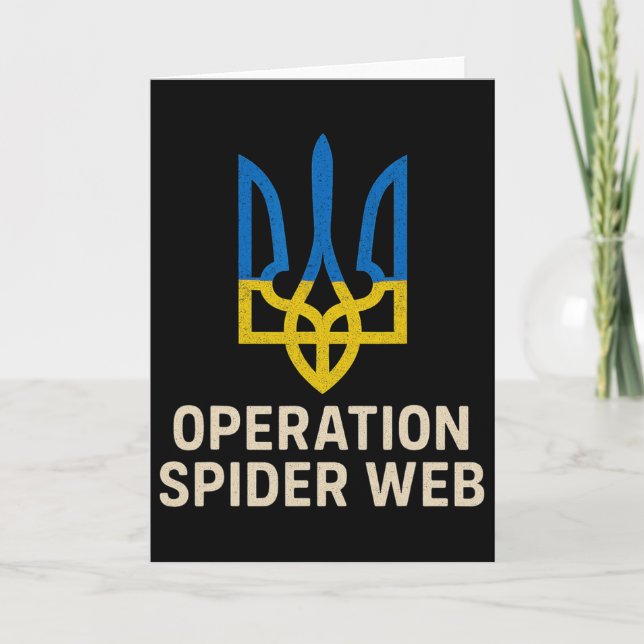 Tarjeta Operation Spider Web Ukraine Heroes Ukrainian Tryz (Anverso)