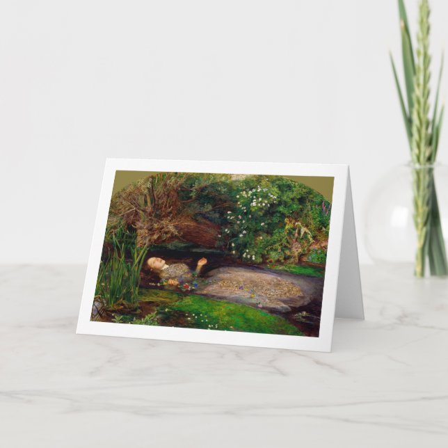 Tarjeta Ophelia, John Everett Millais, 1851-1852 (Anverso)