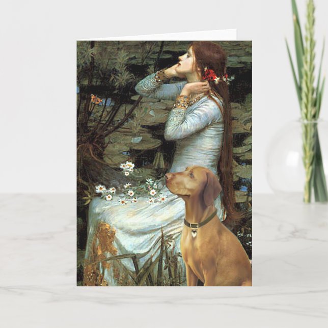 Tarjeta Ophelia Sentada - Vizsla 1 (Anverso)