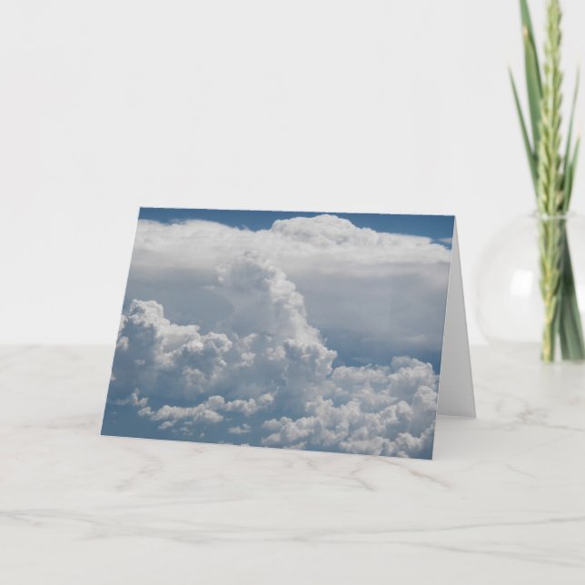 Tarjeta Opinión de nubes de cúmulo del cielo (Anverso)