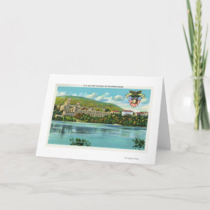 Tarjeta Opinión del río Hudson la academia militar de los