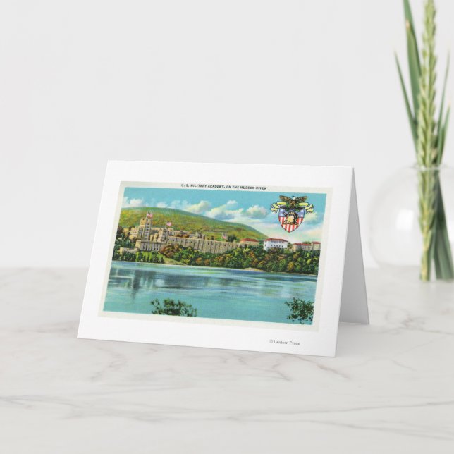 Tarjeta Opinión del río Hudson la academia militar de los (Anverso)