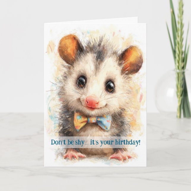 Tarjeta Opossum Birthday Card (Anverso)