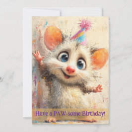 Tarjeta Opossum Birthday Card