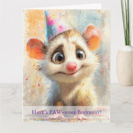 Tarjeta Opossum Birthday Card