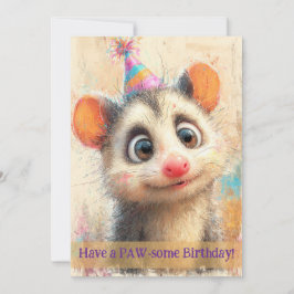 Tarjeta Opossum Birthday Card