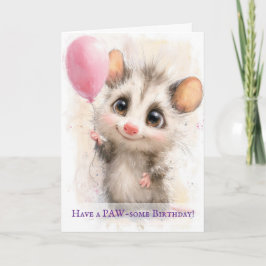 Tarjeta Opossum Birthday Card