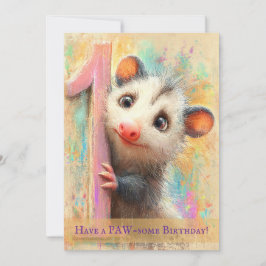 Tarjeta Opossum Birthday Card