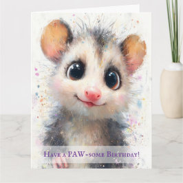 Tarjeta Opossum Birthday Card