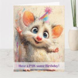 Tarjeta Opossum Birthday Card