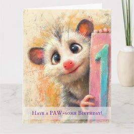 Tarjeta Opossum Birthday Card