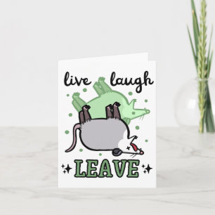 Tarjeta Opossum Funny Live Laurel Dejar Humor Oscuro Possu