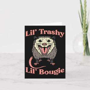 Tarjeta Opossum Lil Trashy Bougie Possum Gato Hombres Wo