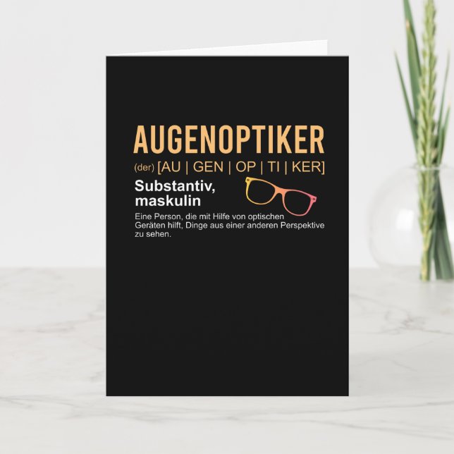 Tarjeta Optician Gift (Anverso)