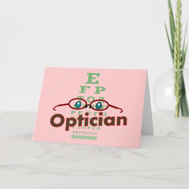Tarjeta Optician: Regalos de organigrama ocular (Anverso)