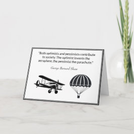 Tarjeta Optimista Pesimista Cita George Bernard Shaw
