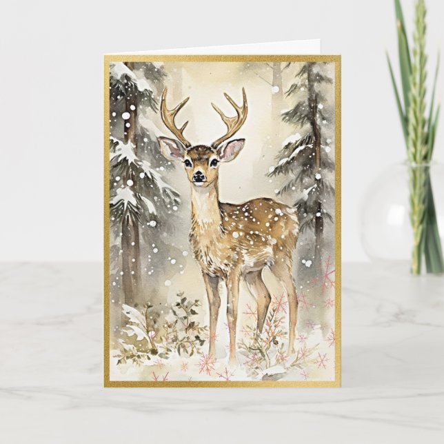 Tarjeta Opulent Woodland Deer (Anverso)