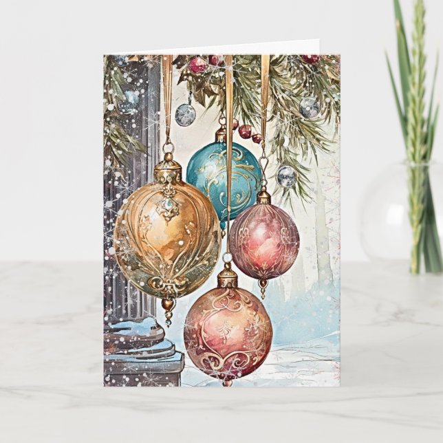 Tarjeta Opulent Yuletide Glimmer (Anverso)