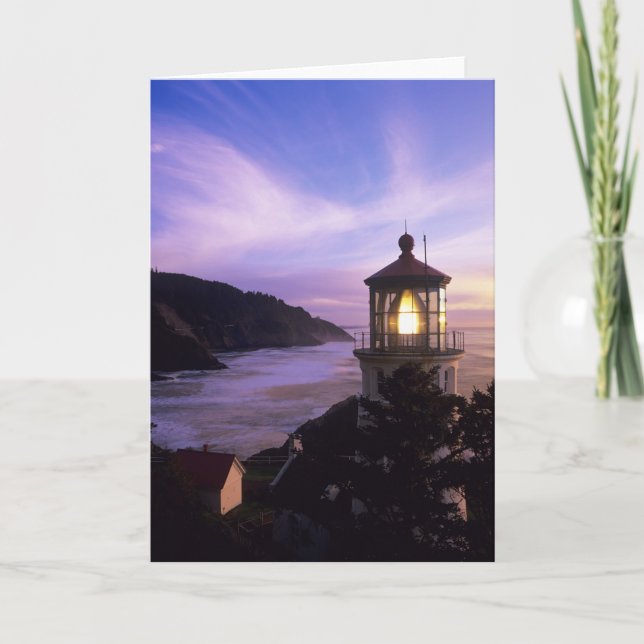 Tarjeta OR, Costa de Oregón, Faro Heceta Head, en (Anverso)