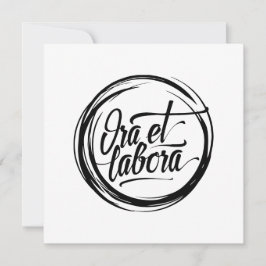 Tarjeta Ora et labora