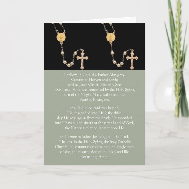 Tarjeta Oración "Apóstoles Creed" (Anverso)