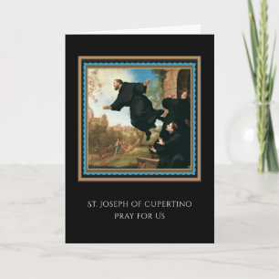 Tarjeta Oración católica de San José de Cupertino