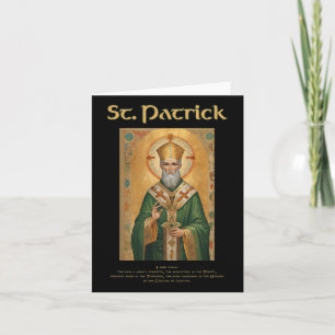 Tarjeta Oración católica romana de San Patricio 