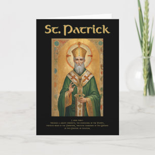 Tarjeta Oración católica romana de San Patricio