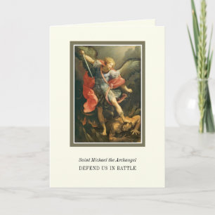 Tarjeta Oración católica St. Michael Archangel