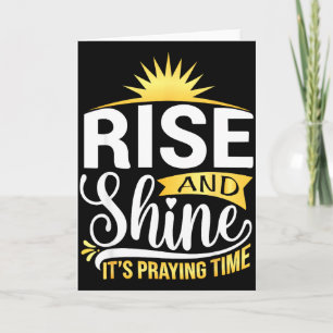 Tarjeta Oración Cristiana Fe Levántate Y Brilla Es Orar