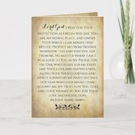 Tarjeta Oración cristiana para la protección