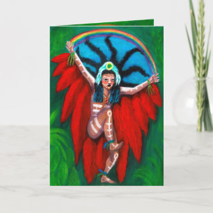 Tarjeta oración de baile arco iris...