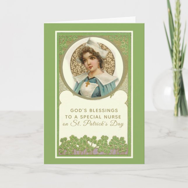 Tarjeta Oración de bendición del Día del Médico de Enferme (Anverso)
