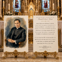 Tarjeta Oración de Canonización de Fulton Sheen