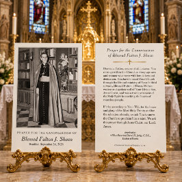 Tarjeta Oración de Canonización del Beato Fulton Sheen