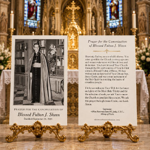 Tarjeta Oración de Canonización del Beato Fulton Sheen