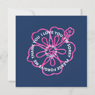 Tarjeta oración de Ho'oponopono pono AMOR LO SORRY PERDONA