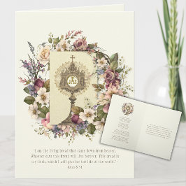 Tarjeta Oración de la Escritura Eucarística Católica