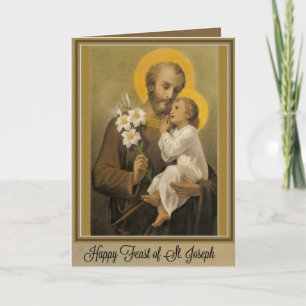Tarjeta Oración de la Fiesta Católica de San José