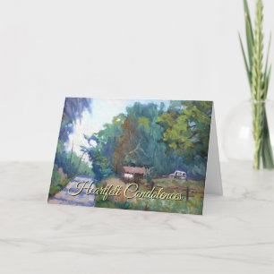 Tarjeta Oración de la Serenidad en Púrpura Azul Verde Nara