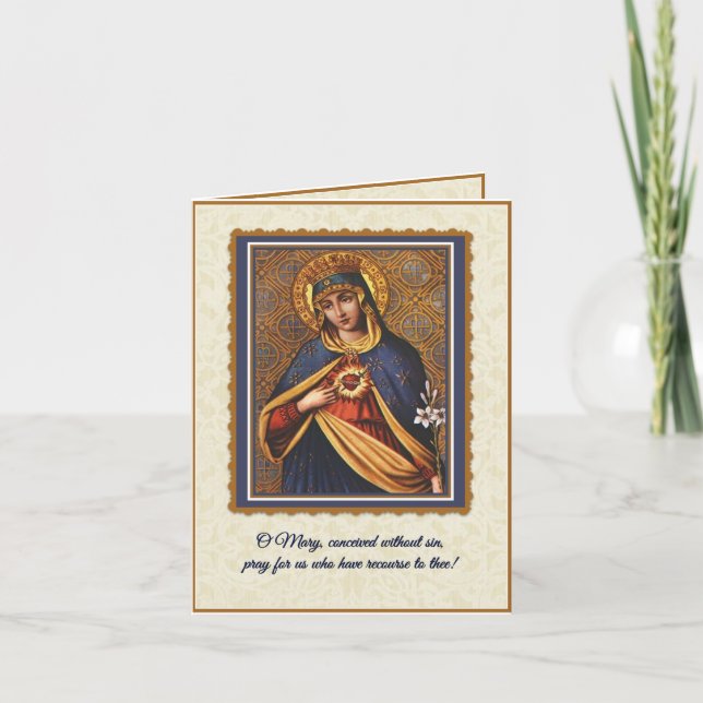 Tarjeta Oración de la Virgen María de la Iglesia (Anverso)