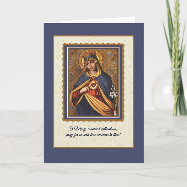 Tarjeta Oración de la Virgen María de la Iglesia (Anverso)