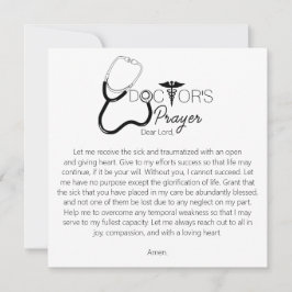 Tarjeta Oración de los Médicos