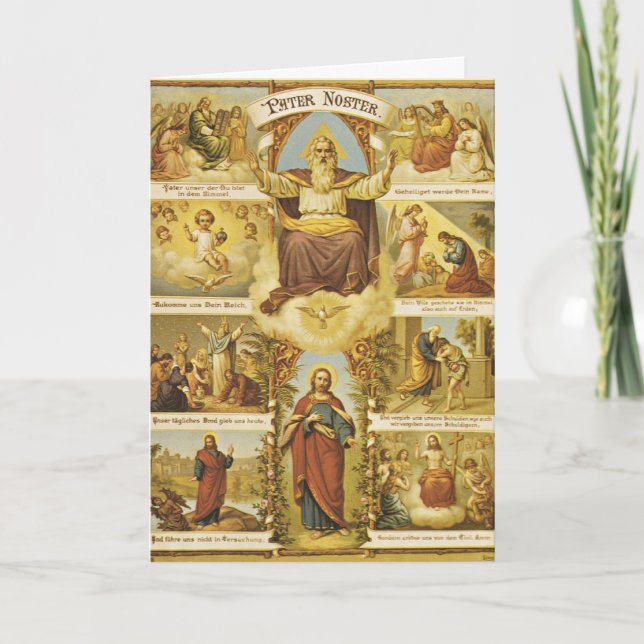 Tarjeta Oración de los señores "Poster Pater" Nuestro Padr (Anverso)