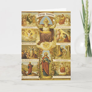 Tarjeta Oración de los señores "Poster Pater" Nuestro Padr