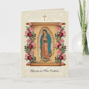 Tarjeta Oración de Ofrenda de la Misa Católica Española