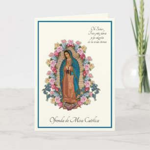 Tarjeta Oración de Ofrenda de Misa de Súplica en Español d