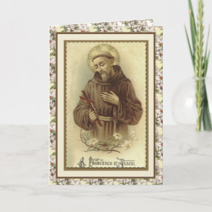 Tarjeta Oración de Paz de San Francisco de Asís Religiosa