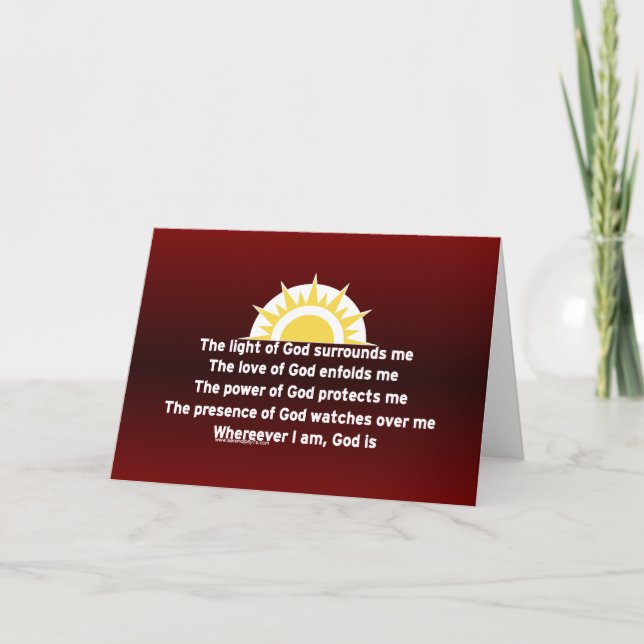 Tarjeta Oración de protección (Anverso)